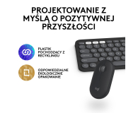 LOGITECH Zestaw klawiatura i mysz Pebble Combo for Mac Tonal Graphite 920-012244 Grafitowy - 1172745 - zdjęcie 17